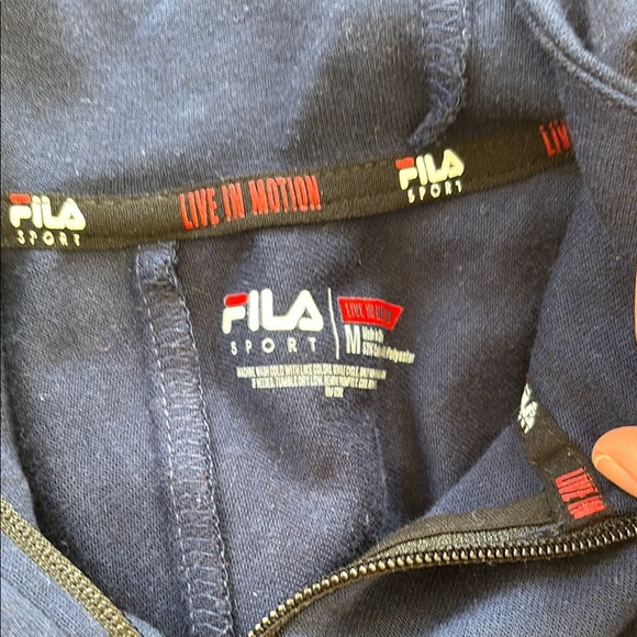 Fila Navy Blue Zip-Up Hoodie - Picture 3 of 5